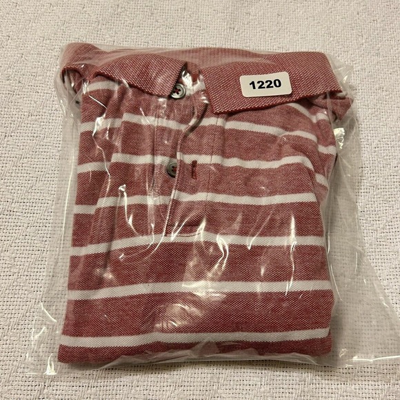 Banana Republic Shirt Mens XL Red Striped Polo Golf Outdoors Casual Classiccore - Picture 15 of 15